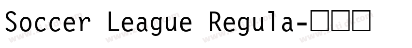 Soccer League Regula字体转换